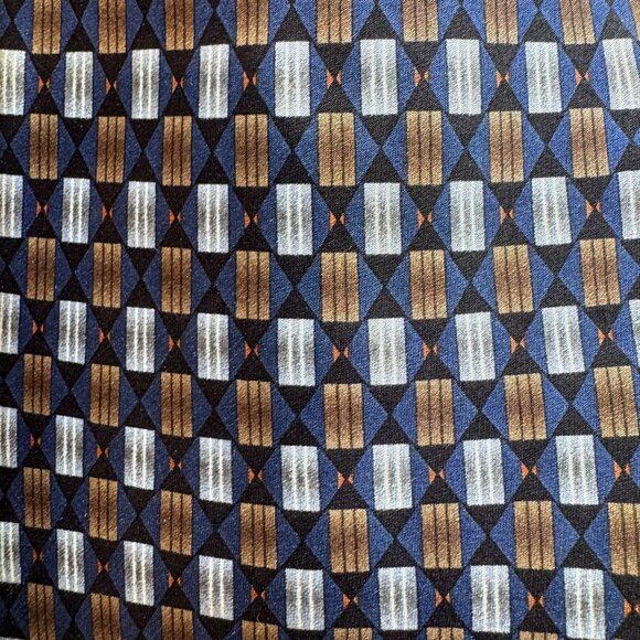 Ziggurat Silk Men Neck Tie by Mulberry Neckwear Geometric W 3.5 x L 60 - Picture 4 of 13